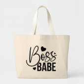 Chic Boss Babe Everyday Cotton Tote Bag ラージトートバッグ (正面)
