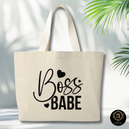 Chic Boss Babe Everyday Cotton Tote Bag ラージトートバッグ