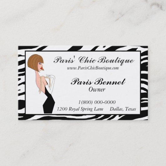 Chic Boutique Business Cards 名刺 (正面)