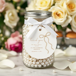 Chic Bow She's Tying the Knot Pearl Bridal Shower  フェイバータグ