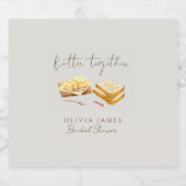 Chic bread and butter bridal shower スパークリングワインラベル (シングルラベル)