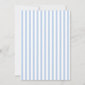 Chic Bridal Shower Modern Script Blue Stripes 招待状 (裏面)