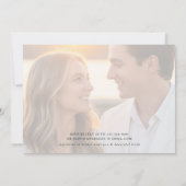 Chic Bridal Shower Photo Typography Pale Blue 招待状 (裏面)