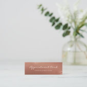 Chic Bronze Mini Business Modern Appointment Card スキニー名刺 (スタンド正面)