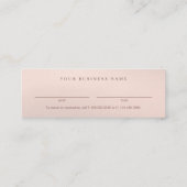 Chic Bronze Mini Business Modern Appointment Card スキニー名刺 (裏面)