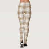 Chic Brown Tartan Leggings, Gift for her レギンス (裏面)