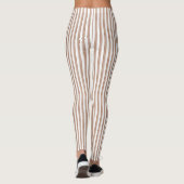 Chic Brown White Stripes レギンス (裏面)