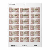 Chic Brush Stroke | Faux Rose Gold on White Label ラベル (フルシート)