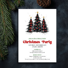 Chic Buffalo Check Festive Party Digital Invite 招待状