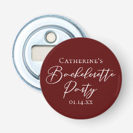 Chic Burgundy Bachelorette Party Personalized 栓抜き