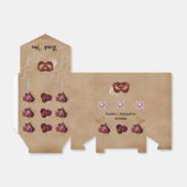 Chic Burgundy English Roses Quinceañera Masquerade フェイバーボックス (折り畳みなし)