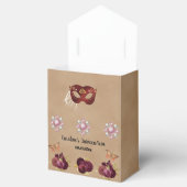 Chic Burgundy English Roses Quinceañera Masquerade フェイバーボックス (オープン)