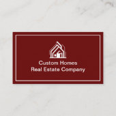 Chic Burgundy Real Estate Company House 名刺 (裏面)