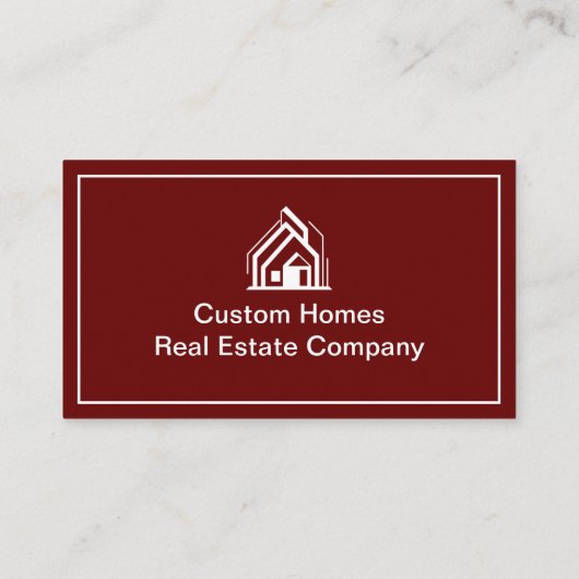 Chic Burgundy Real Estate Company House 名刺 (裏面)