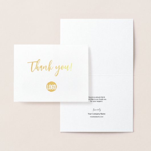 Chic Business金ゴールドロゴお客様ありがとうございます 箔カード (ディスプレー)