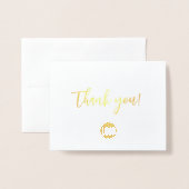 Chic Business金ゴールドロゴお客様ありがとうございます 箔カード (封筒付き正面)