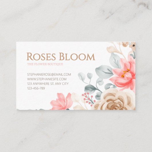 Chic Business Card Template 名刺 (裏面)