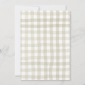 Chic butter yellow baby shower 招待状 (裏面)