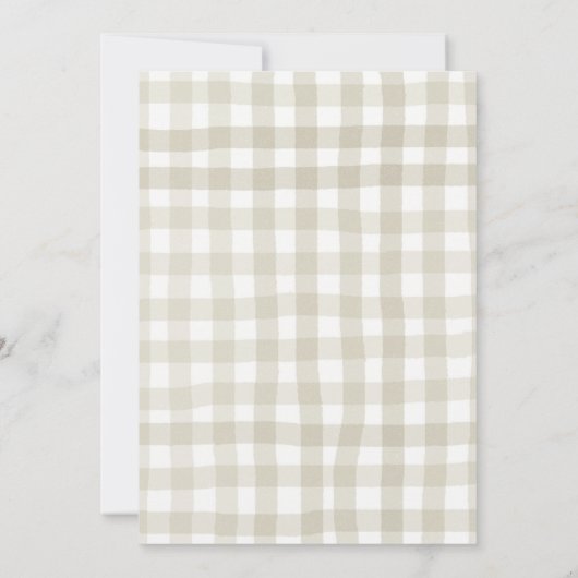 Chic butter yellow baby shower 招待状 (裏面)