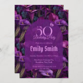 Chic Call Lilies Floral 30Th Birthday 招待状 (正面/裏面)