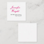 Chic calligraphy minimalist custom name adress エンクロージャーカード (正面/裏面)