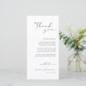 Chic Calligraphy Monogram Wedding Thank You Card  サンキューカード (スタンド正面)