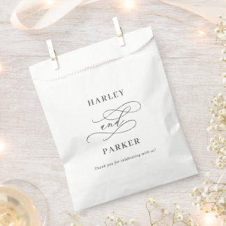 Chic Calligraphy Wedding Favor Bags Treat Bags フェイバーバッグ