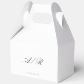 Chic CalligraphyMonogram Wedding Guest Favor Boxes フェイバーボックス (正面)