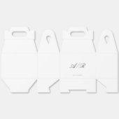 Chic CalligraphyMonogram Wedding Guest Favor Boxes フェイバーボックス (見開き)