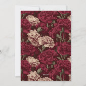 Chic Carnation Charm Birthday Present 招待状 (裏面)