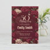 Chic Carnation Charm Birthday Present 招待状 (スタンド正面)