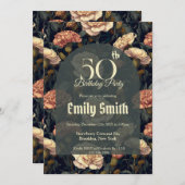 Chic Carnation Themed Party 招待状 (正面/裏面)