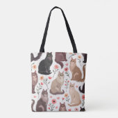 Chic Cat Lover's Tote | Fashionable Feline トートバッグ (裏面)