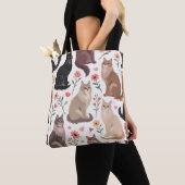 Chic Cat Lover's Tote | Fashionable Feline トートバッグ (クローズアップ)