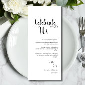 Chic Celebrate With Us Wedding Place Setting Cards プログラム