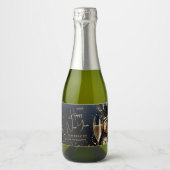 Chic Champagne Happy New Year Mini スパークリングワインラベル (正面)