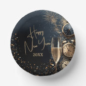 Chic Champagne Time Happy New Year ペーパーボウル (正面)