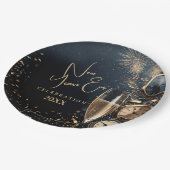 Chic Champagne Time New Year's Eve ペーパープレート (アングル)