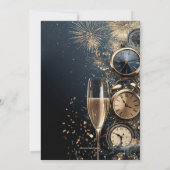 Chic Champagne Time New Year's Eve 招待状 (裏面)