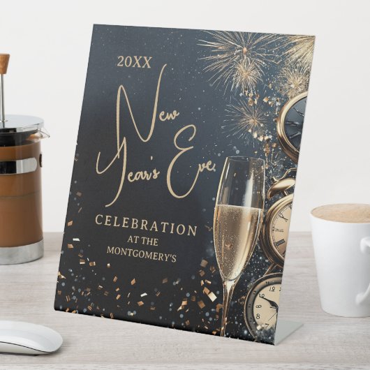 Chic Champagne Time New Year's Eve Party 台座サイン (インサイチュ)