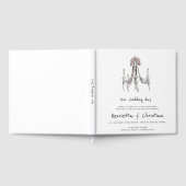 Chic Chandelier Script Wedding Guest Book ゲストブック (全面)