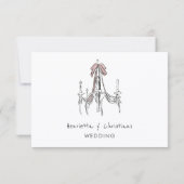 Chic Chandelier Watercolor Wedding RSVP Card (裏面)