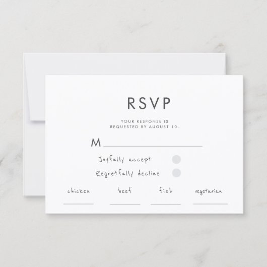 Chic Chandelier Watercolor Wedding RSVP Card (正面)