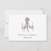 Chic Chandelier Watercolor Wedding RSVP Card (裏面)