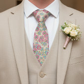 Chic Cherry Blossom Floral Art ネクタイ