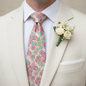 Chic Cherry Blossom Floral Art ネクタイ