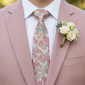 Chic Cherry Blossom Floral Art ネクタイ