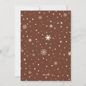 Chic Chocolate Buffalo Plaid Snowflakes Christmas シーズンカード (裏面)
