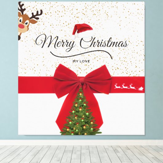 Chic Christmas キャンバスプリント (インサイチュ (ウッドフロア))