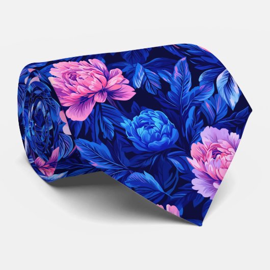 Chic Christmas Gift For Boyfriend Peonies Flower ネクタイ (ロール)